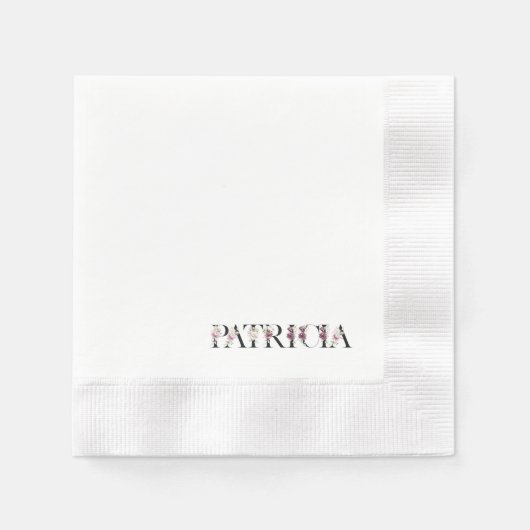 Name Patricia Serviette (Vorderseite)