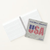 Name, Patriotic USA Flag 8.5x8.5 Notebook Notizblock (Innenseite)