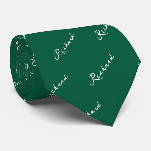 Name Pattern Schwarz-Weiß-Neck-Tie Krawatte (Gerollt)