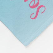 Name Pattern Typografie Pink Blue Baby Boy Girl Fleecedecke (Ecke)