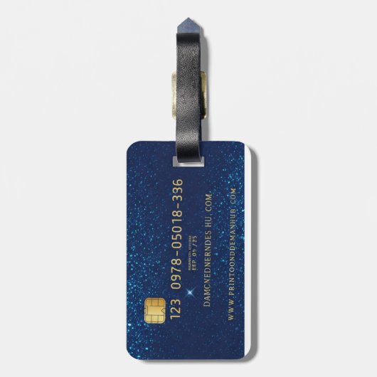 Name Personal Gepäckanhänger (Rückseite vertikal)