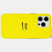 Name Personalisiert Bright Yellow Case-Mate iPhone Hülle (Rückseite (Horizontal))