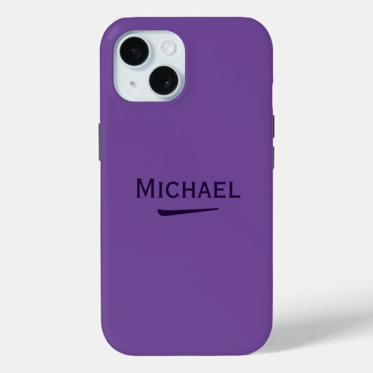 Name Personalisiert Dark Lavender Case-Mate iPhone Hülle (Rückseite)