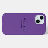 Name Personalisiert Dark Lavender Case-Mate iPhone Hülle (Rückseite (Horizontal))