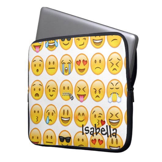 Name Personalisiert Emoji hinzufügen Laptopschutzhülle (Vorderseite Links)