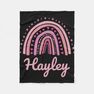 Name Personalisiert Funny Women Pink Rainbow Hayle Fleecedecke