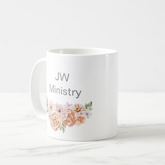 Name Personalisiert JW Ministerium Schreiben Brenn Kaffeetasse (Vorderseite Links)