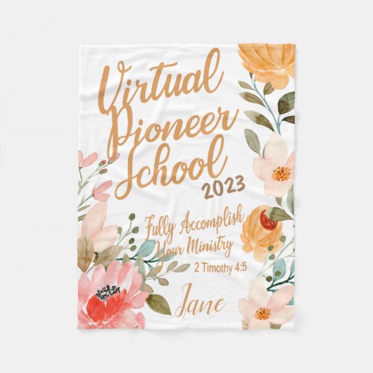 Name Personalisiert JW Pioneer Service School 2023 Fleecedecke (Vorderseite)