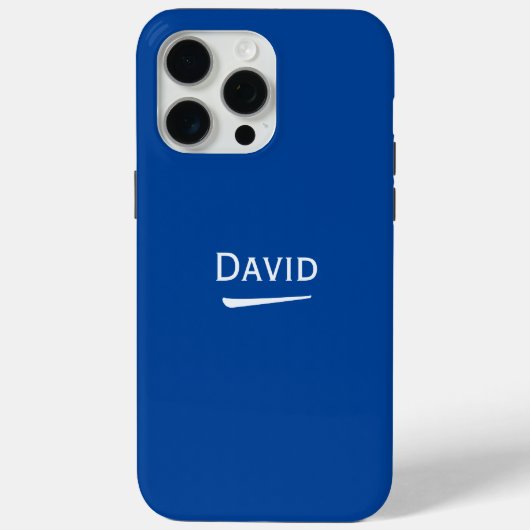 Name Personalisiert Light auf Deep Blue Case-Mate iPhone Hülle (Rückseite)