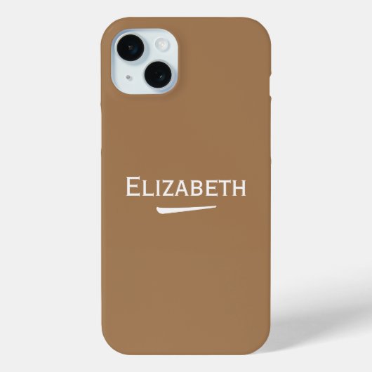 Name Personalisiert Light Brown Case-Mate iPhone Hülle (Rückseite)