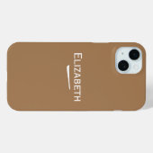 Name Personalisiert Light Brown Case-Mate iPhone Hülle (Rückseite (Horizontal))