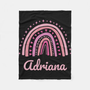 Name Personalisiert Lustig Frauen Rosa Regenbogen Fleecedecke