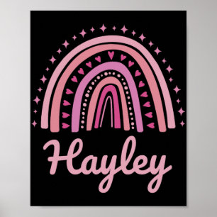 Name Personalisiert Lustig Frauen Rosa Regenbogen Poster