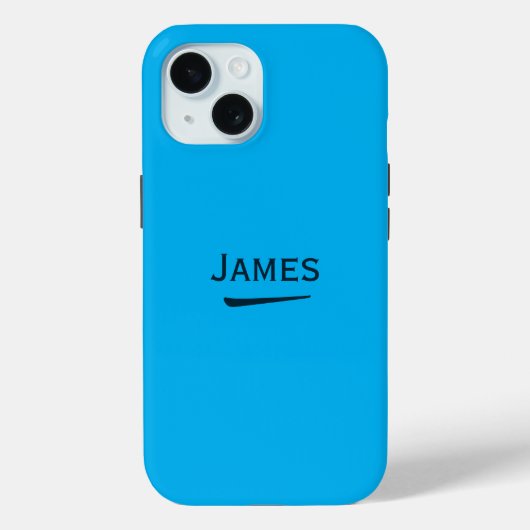 Name Personalisiert Medium Sky Blue Case-Mate iPhone Hülle (Rückseite)