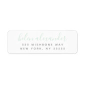 Name Personalisiert Minze Grüne Adresse des Skript (Vorne)