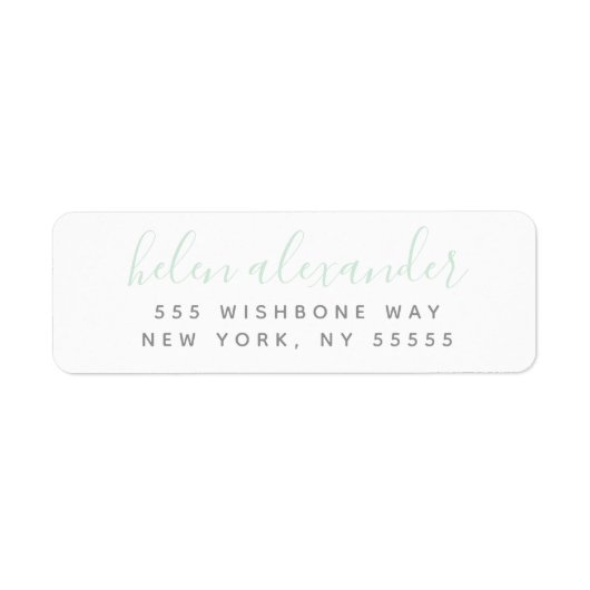 Name Personalisiert Minze Grüne Adresse des Skript (Vorne)