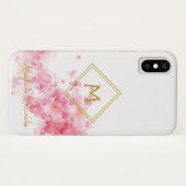 Name Personalisiert Modern Einfache Niedliche Blum Case-Mate iPhone Hülle (Rückseite (Horizontal))