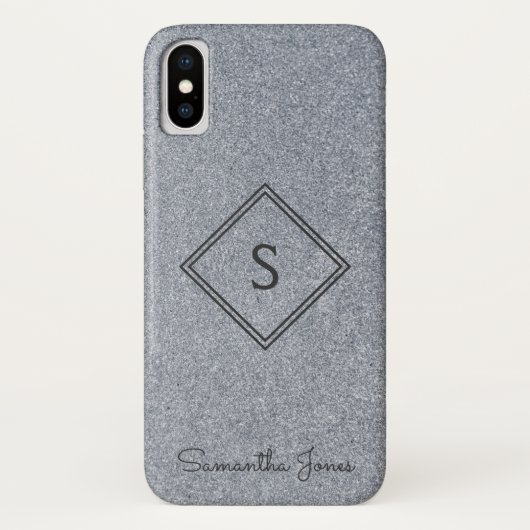 Name Personalisiert Moderner Eleganter Glitzer hin Case-Mate iPhone Hülle (Rückseite)