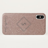 Name Personalisiert Moderner Eleganter Glitzer hin Case-Mate iPhone Hülle (Rückseite (Horizontal))