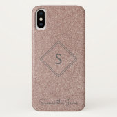 Name Personalisiert Moderner Eleganter Glitzer hin Case-Mate iPhone Hülle (Rückseite)