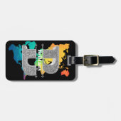 Name Personalisiert Monogramm Anfangssilberbuchsta Gepäckanhänger (Vorderseite horizontal)