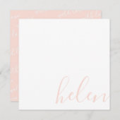 Name Personalisiert Pastor Peach Mitteilungskarte (Vorne/Hinten)