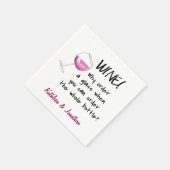 Name Personalisiert Red Wine Funny Word Sprichwort Serviette (Ecke)