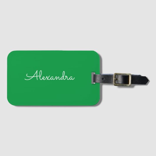 Name Personalisiert Simple Modern hinzufügen Gepäckanhänger (Vorderseite (Horizontal))