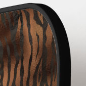 Name Personalisiert Tiger Print Gold Pickleball Schläger (Linke Seite)