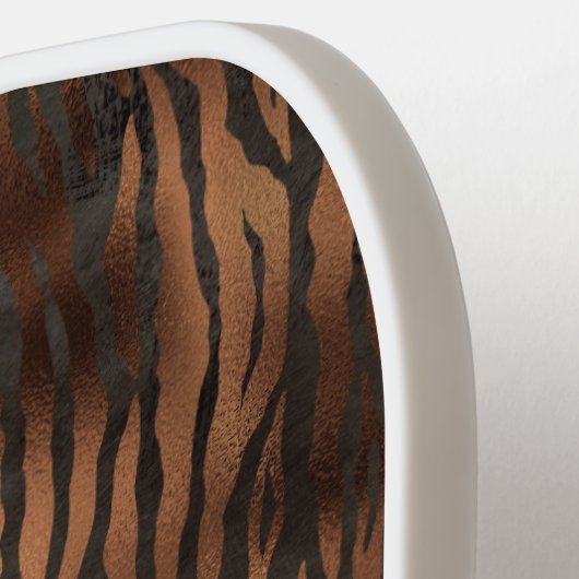 Name Personalisiert Tiger Weiß Pickleball Schläger (Linke Seite)