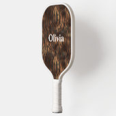 Name Personalisiert Tiger Weiß Pickleball Schläger (Links)