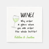 Name Personalisiert White Wine Funny Word Design K Serviette (Vorderseite)
