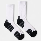 Name personalisierte Socke schwarz-weiß (Rechts)