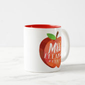Name-personalisierter Name des Apples | des Zweifarbige Tasse (VorderseiteRechts)