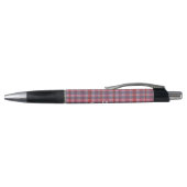 Name Personalisierter Rosa Karierter Stift | One O (Oberseite)