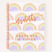 Name personalisiertes farbiges Musterdiagramm Notizblock (Vorderseite)