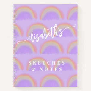 Name personalisiertes farbiges Musterdiagramm Notizblock