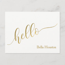 Name Personalisiertes "Hello"-Script Postkarte