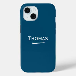 Name Personalisiertes Licht auf Ozeanblau Case-Mate iPhone Hülle
