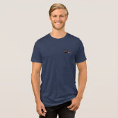 Name - Personalisiertes Monogramm Tri-Blend Shirt (Vorderseite voll)