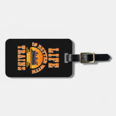 Name personalize hinzufügen - das Leben ist besser Gepäckanhänger (Vorderseite horizontal)