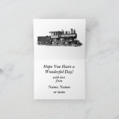 Name Personalize Railway Grand Vatertag hinzufügen Karte (Innenseite)