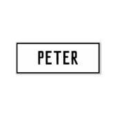 Name Peter Gummistempel (Prägung)