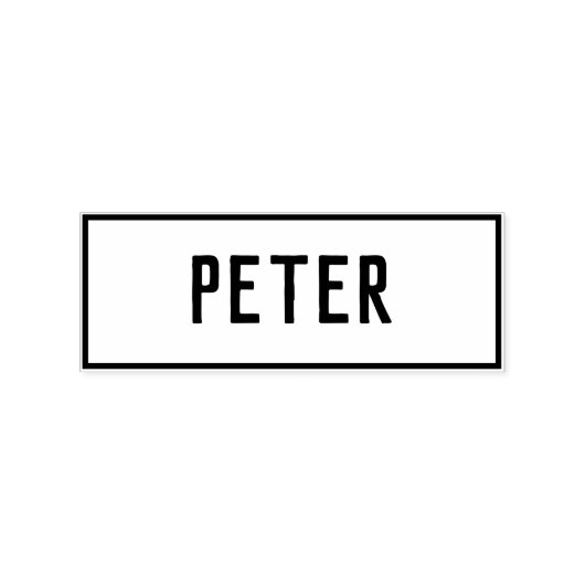 Name Peter Gummistempel (Prägung)
