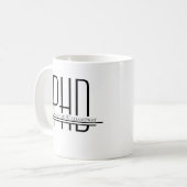 Name PhD Kaffeemaschine Tasse (Vorderseite Links)