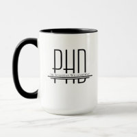 Name PhD White Black Tasse