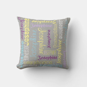 Name Pillow Personalisiert Colour und Schriftart Kissen