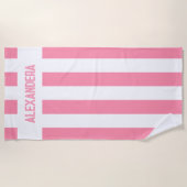 Name Pink Bachelorette Bridesmaid Strandtuch (Vorderseite)