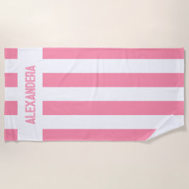 Name Pink Bachelorette Bridesmaid Strandtuch