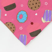 Name Pink cupcake donuts Kuchen Cookies Fleecedecke (Ecke)